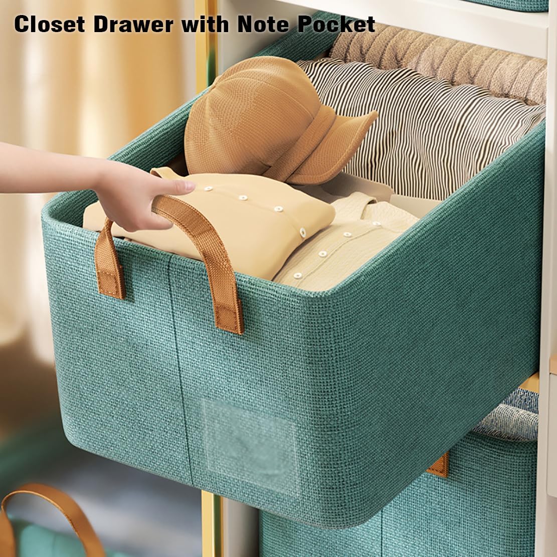Wardrobe Storage Bins with Handles (4-Piece Set) - Image 2