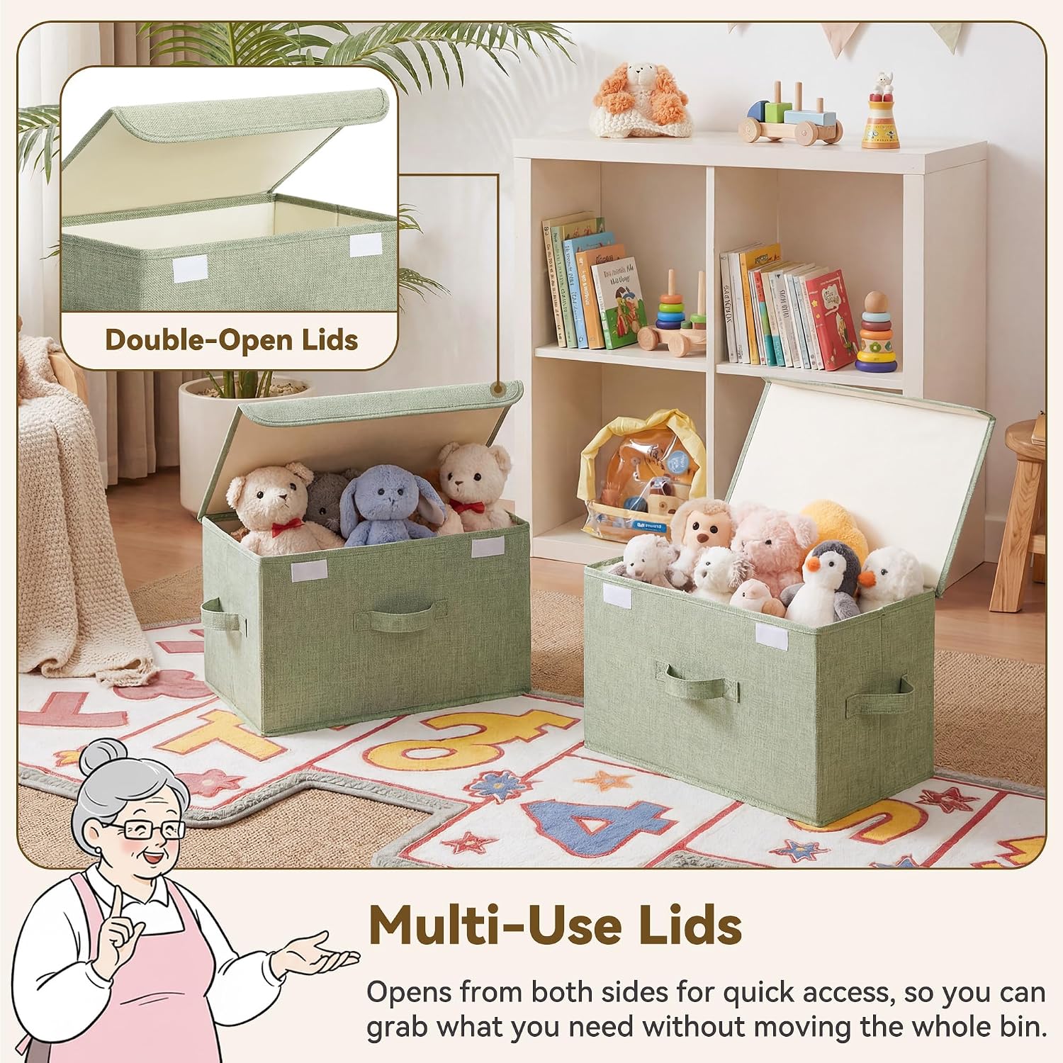 Keepsake Storage Box (Sage Green, Set of 2) - Image 2