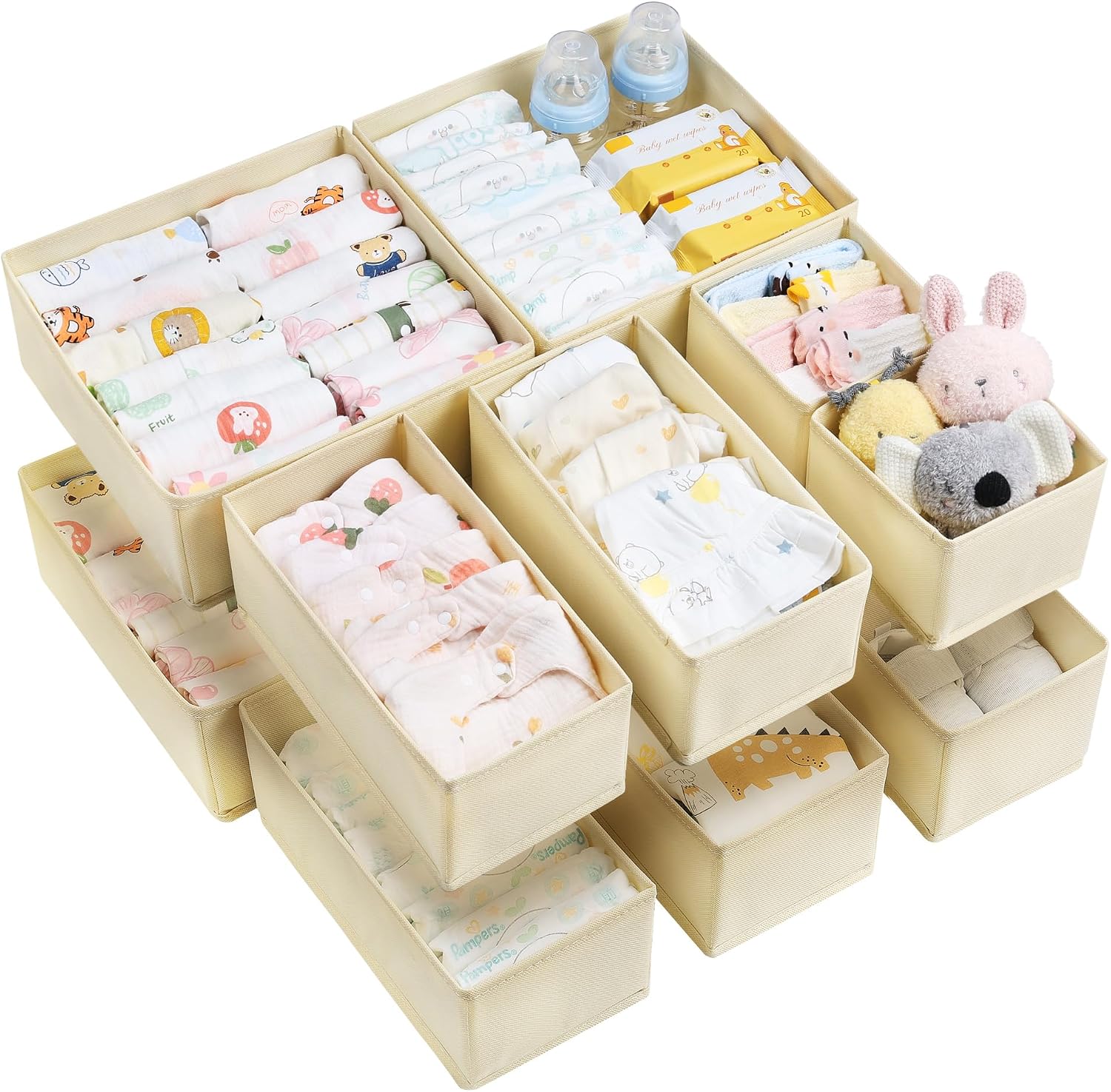 Baby Clothing Storage Box Set (12-Piece)